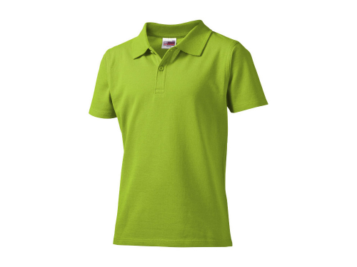 Рубашка поло "First" детская, зеленое яблоко 4