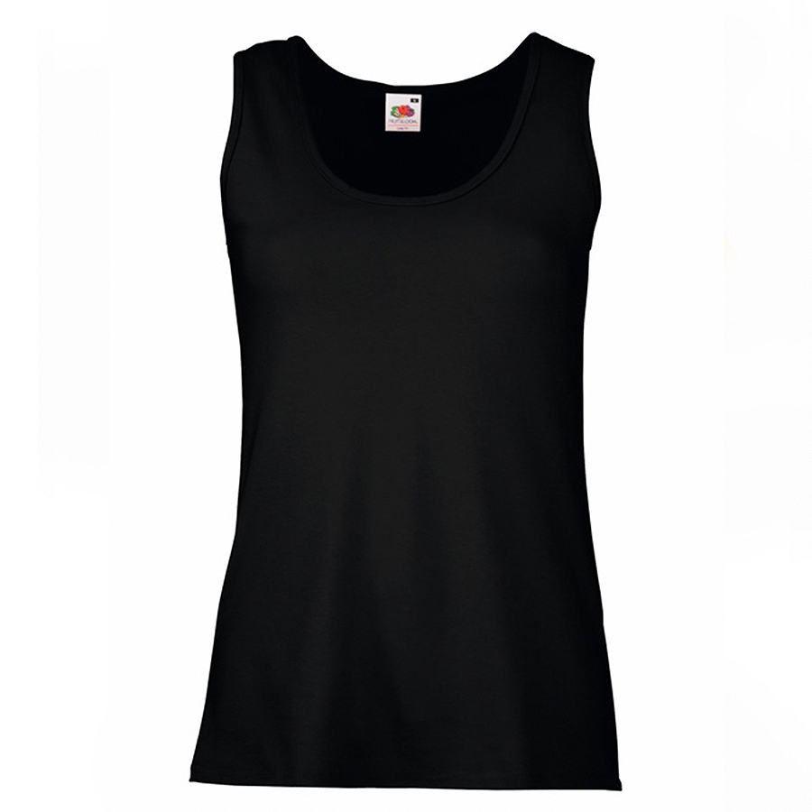 Майка женская "Lady-Fit Valueweight Vest", черный_M, 100% х/б, 165 г/м2